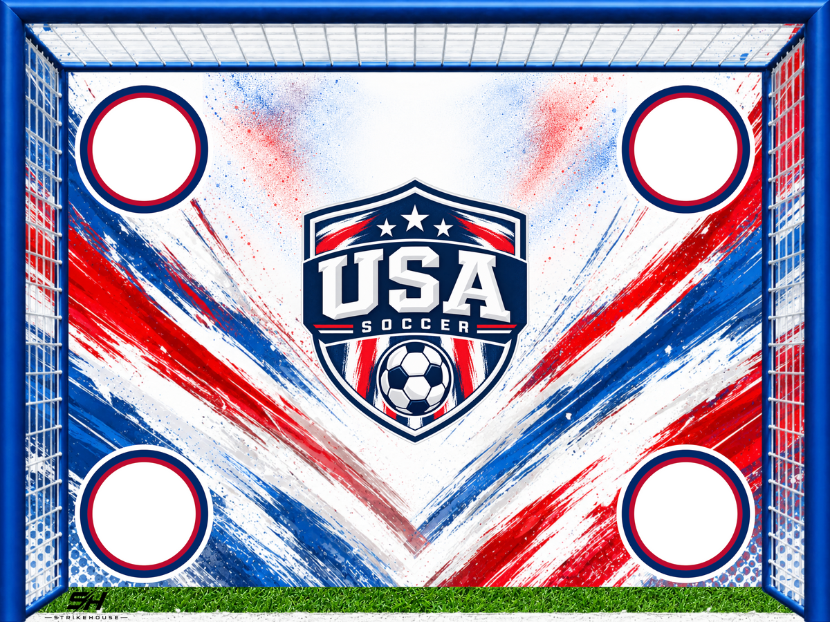 USA Indoor Soccer Wall Goal - 48x36" Removable Vinyl Wall Decal
