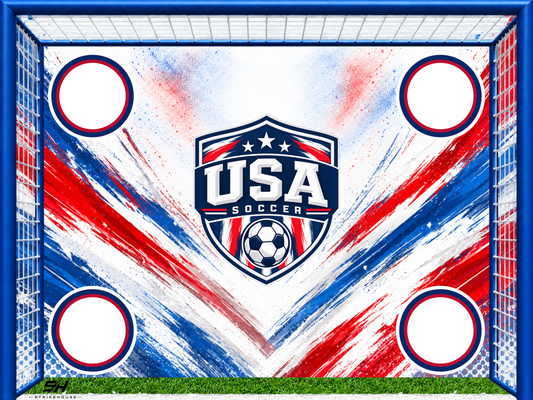USA Indoor Soccer Wall Goal - 48x36" Removable Vinyl Wall Decal